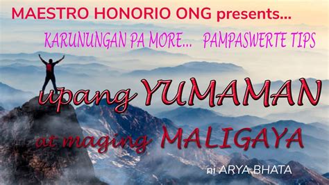 MAESTRO HONORIO ONG KARUNUNGAN PA MORE..UPANG .